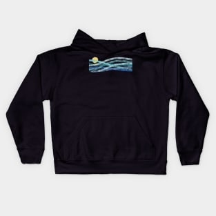 Sunset Wave Lines Kids Hoodie